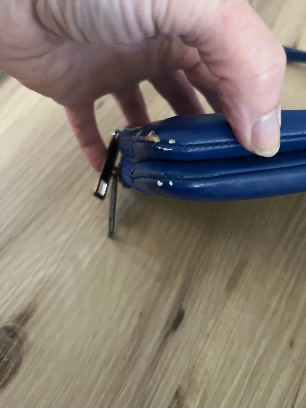 Lululemon DOUBLE UP Pouch Wallet Wristlet Bag Wrist Strap ROYAL COBALT